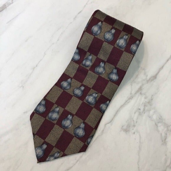 Claiborne Pear Print Tie Classic Necktie